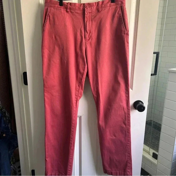 GUC J Crew 1040 Broken In Stretch chino size 34/34.Salmon red. Measure 34/32 - Picture 1 of 12